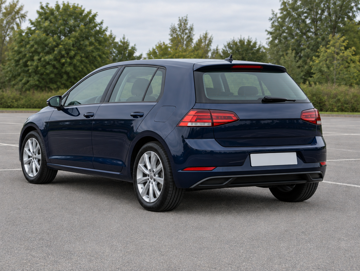 Automobilio nuotrauka skelbimui: galas iš kampo